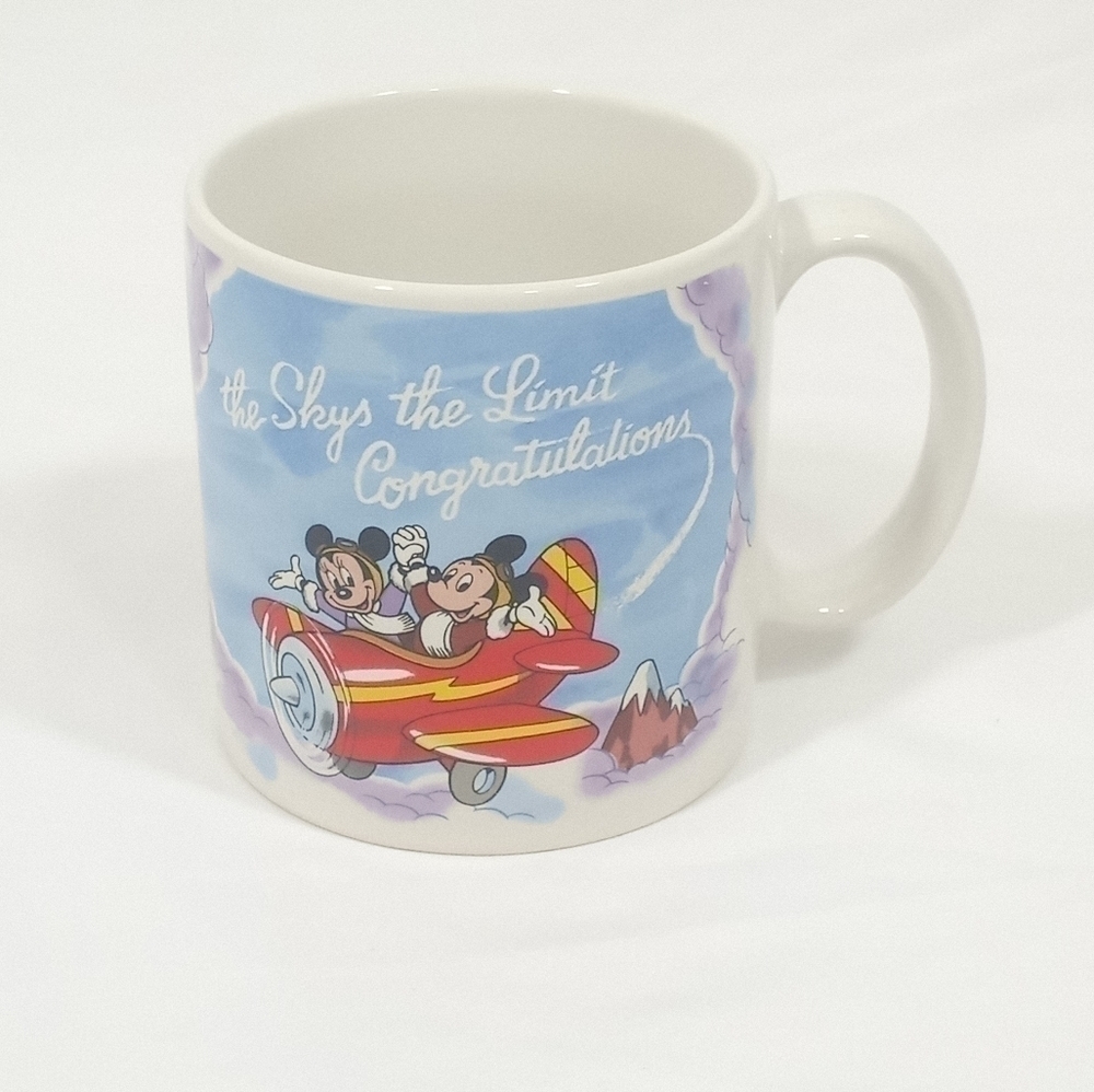 MICKEY and Minnie Mouse, The Skys the Limit Mug Vintage 1988